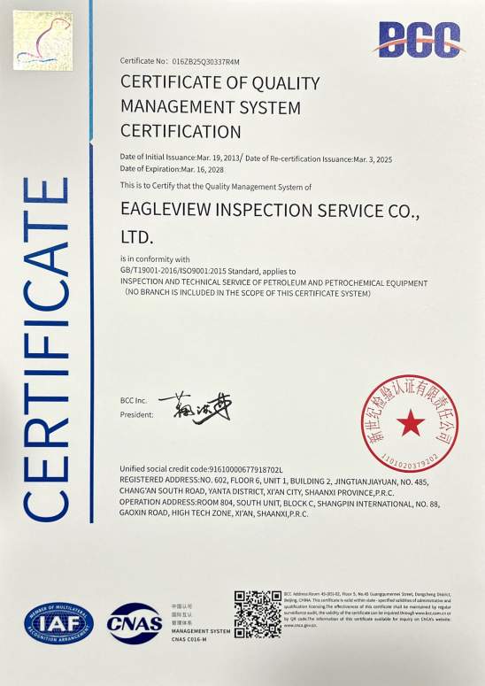 CERTIFICATE OF QUALITYMANAGEMENT SYSTEMCERTIFICATION